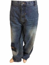Pelle Pelle Men Denim Blue Jeans 44x34 Limited Edition Marc Buchanan -Distressed