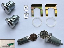 1966 1967 Chevrolet El Camino Lock Set Ignition Door Glove Box 2 Gm Key 66 67