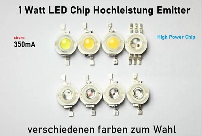 MARKENLOS LED 1 Watt High Power 350mA 1W Chip Hochleistung Emitter verschiedenen Farben