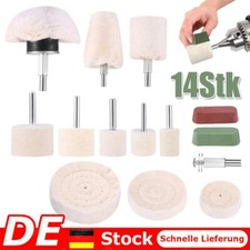 14x Chrom-Alu Felgen Polierset Polierscheibe Politur Polierköpfe Polierpaste