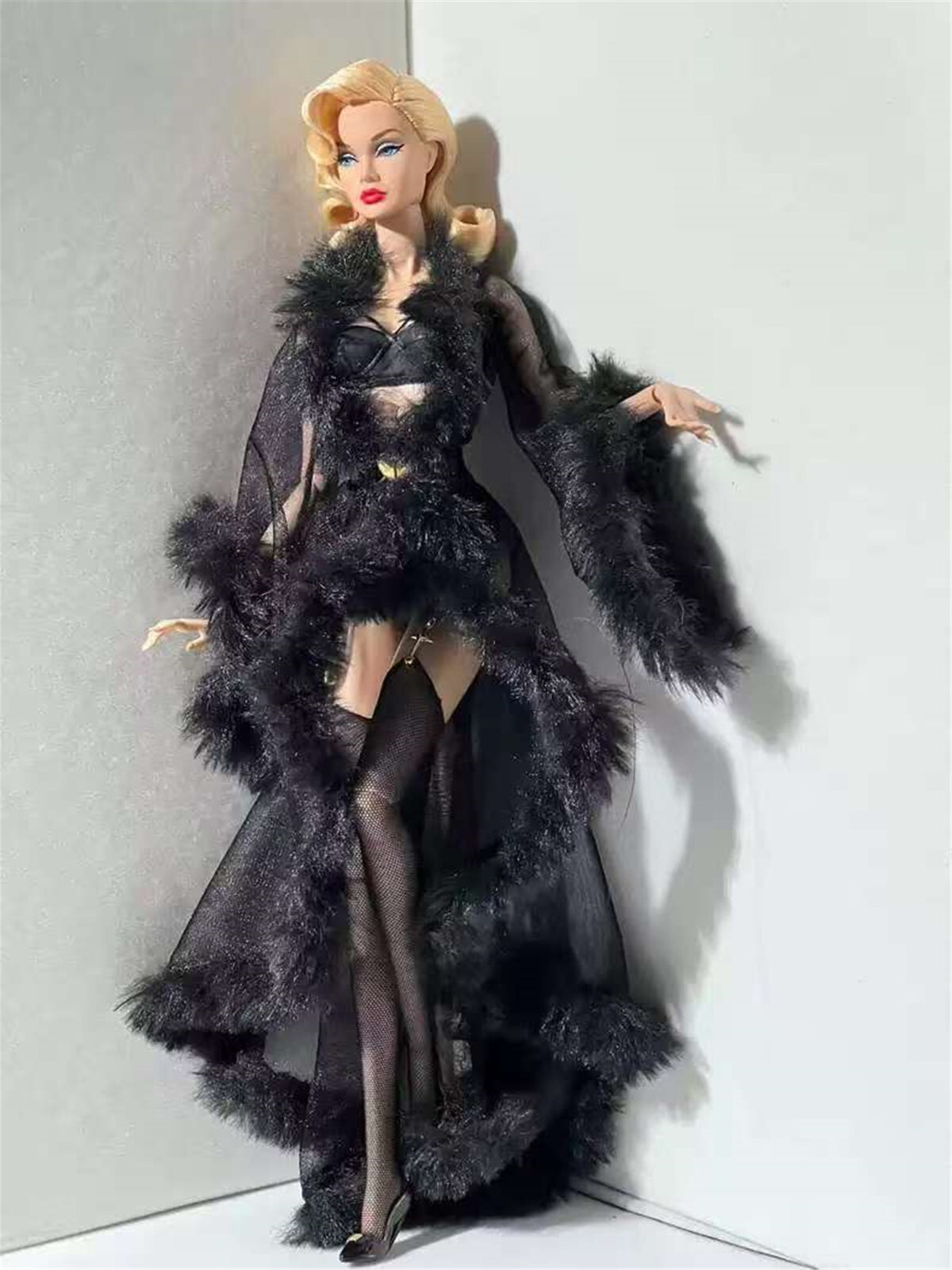 Miniature Doll Dress fit 1/6 Scale Fashion Royalty Poppy Parker Handmade Clothes