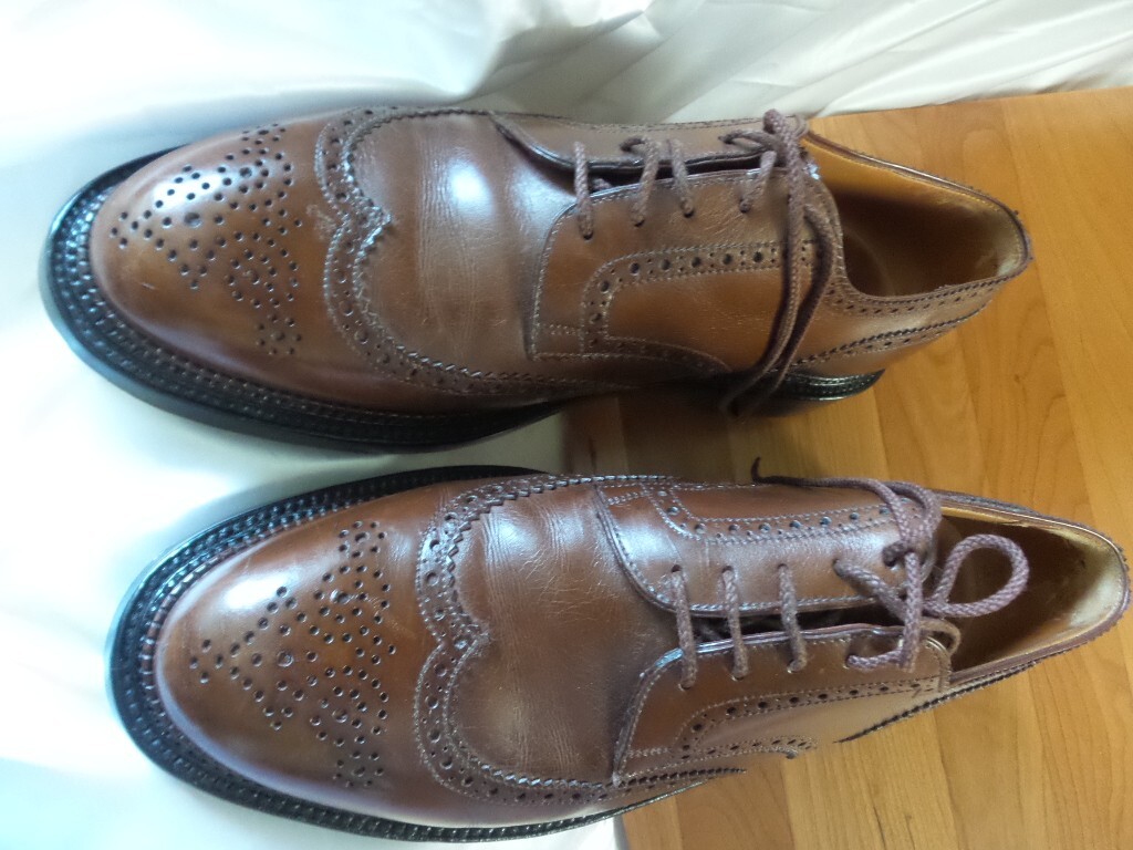 JM Weston 590 Triple Sole / Bout Golf Fleuri Oxford Brown US 9D