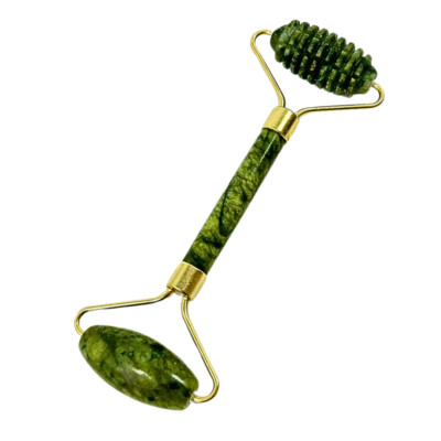 Gesichtsroller Jade Roller 2in1 Massagegerät Nackenmassage Augenroller Gua Stein