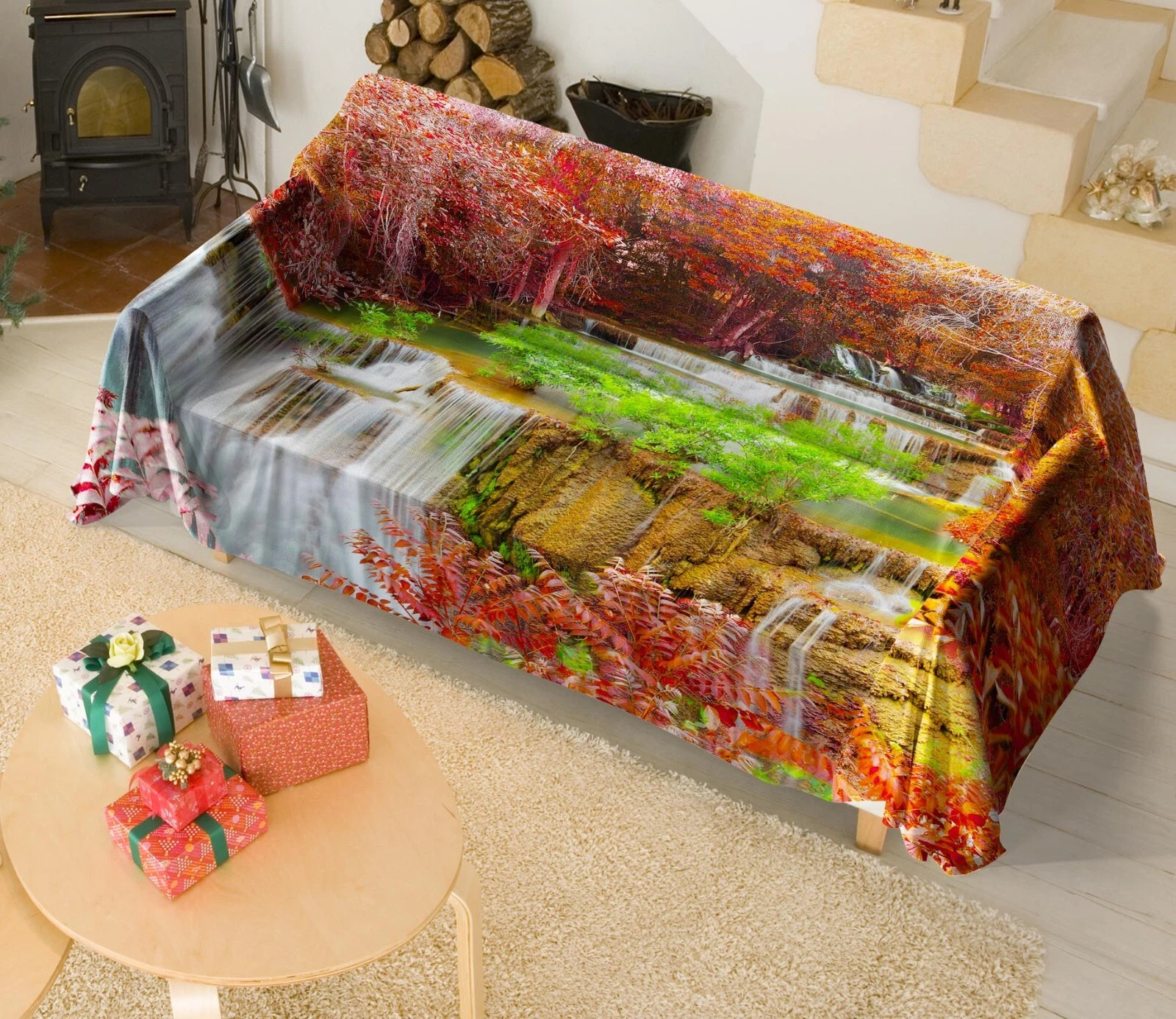 3D Yellow Forest N2795 Sofa Cover High Stretch Lounge Slipcover Protector Couch