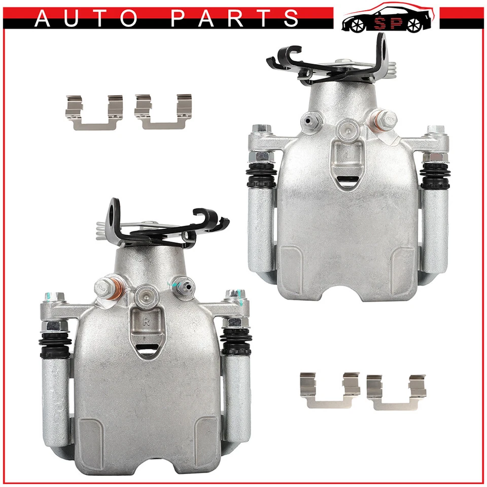 Pair Rear Disc Brake Calipers With Bracket For 2014 - 2018 Chevrolet Impala - Image 2 of 4