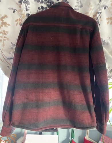 Voyager Men’s M Red Black Plaid Thick Sherpa Lined Flannel Shirt / Jacket - Picture 7 of 9