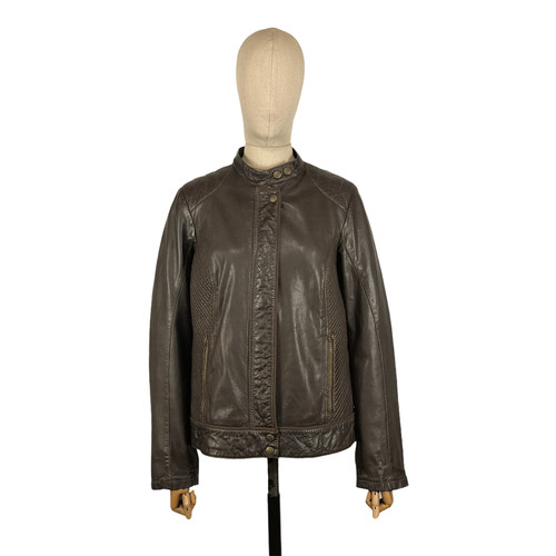napapijri leather jacket