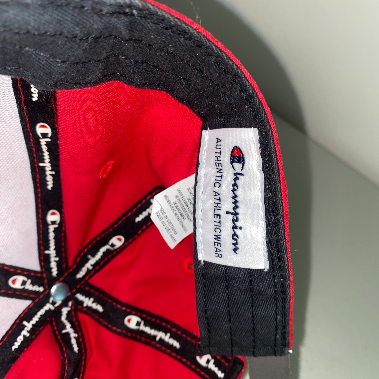 Champion Adjustable Strapback Hat Cap Red - image 6