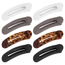 8 Pack Flat Hair Clips for Women, Lay down French Flat Claw Clips, Alligator