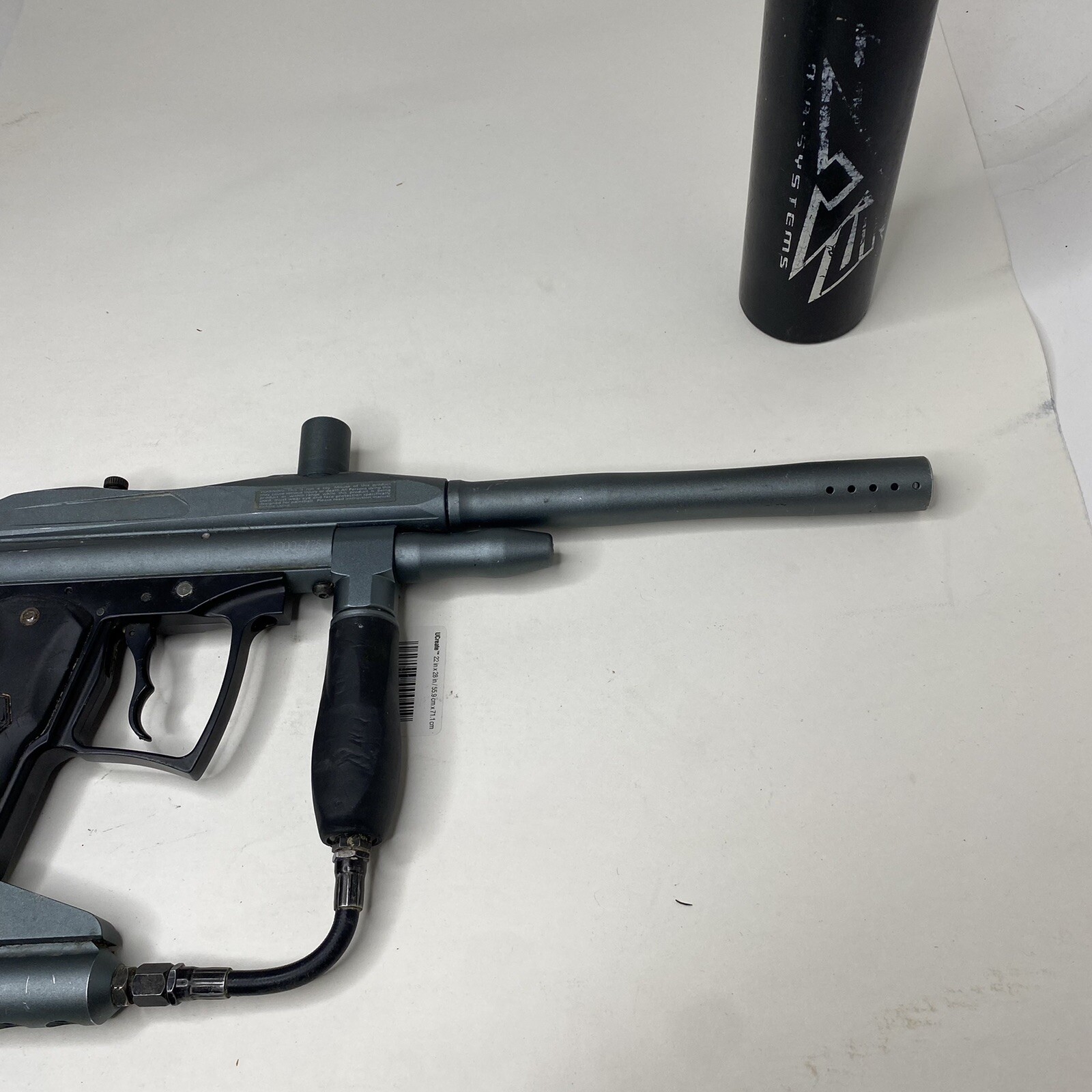 Spyder Xtra Charcoal Gray Blue SemiAuto Paintball Gun with Bearl and