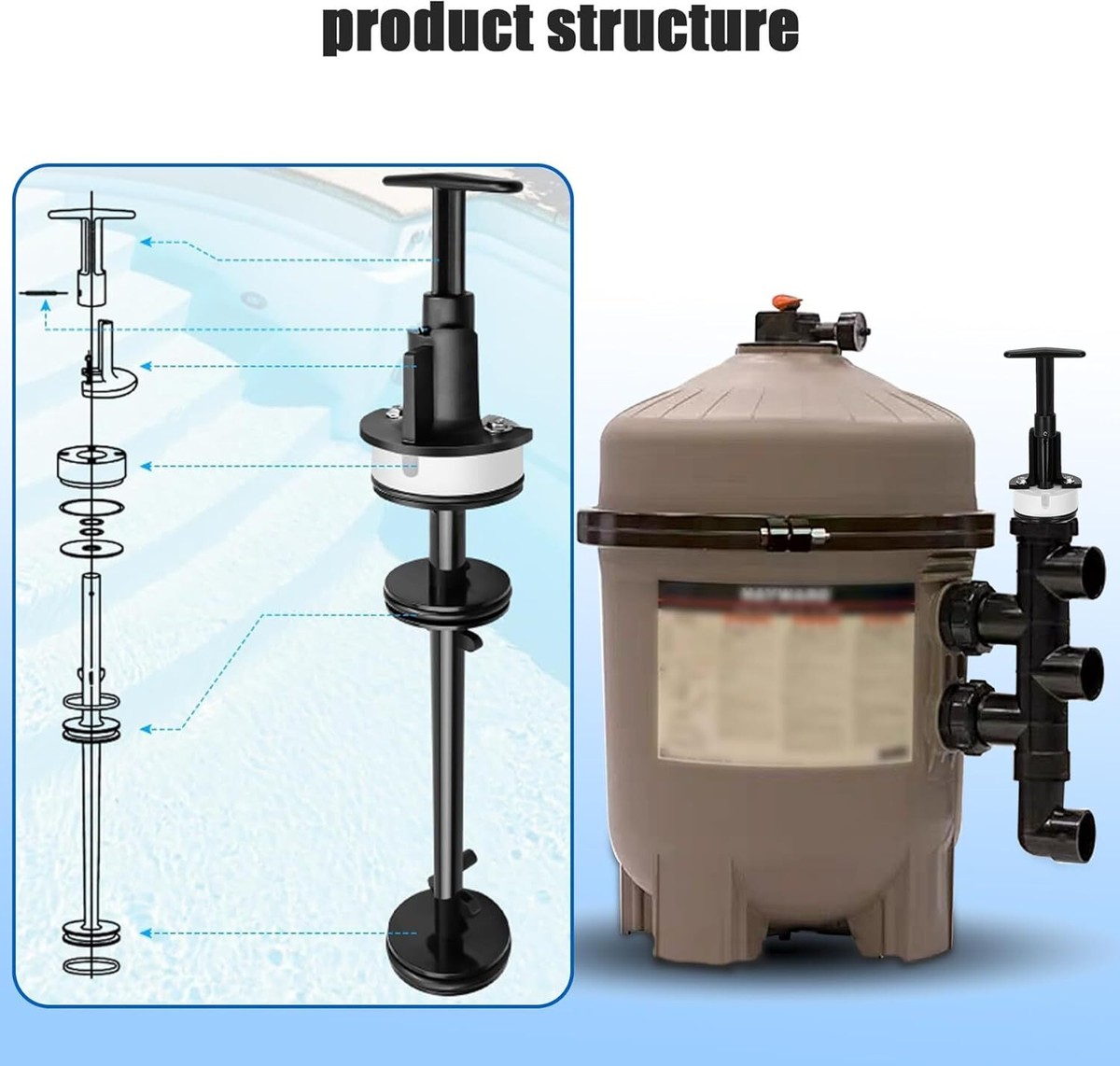 273241 For Pentair Pool and Spa Multiport Valve PVC Slide Valve