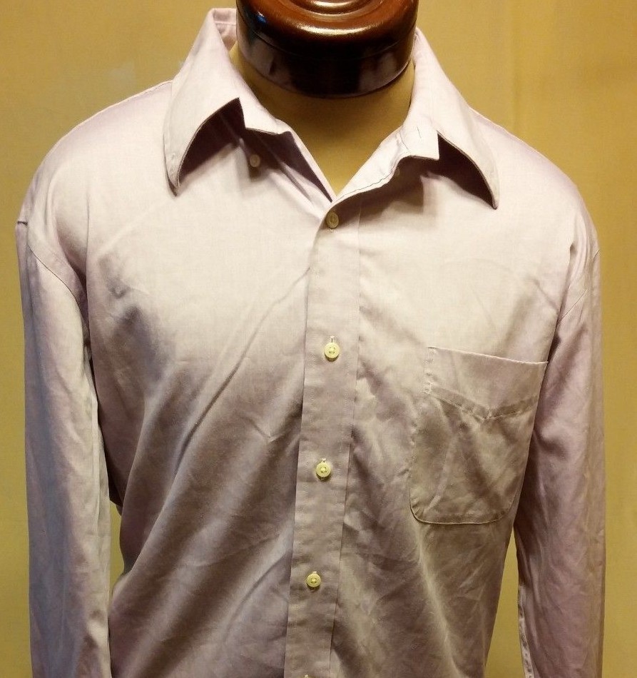 ralph lauren non iron dress shirts Lauren Ralph Lauren Men's Non-Iron Dress Shirt 17 32/33 100% Cotton Classic  Fit