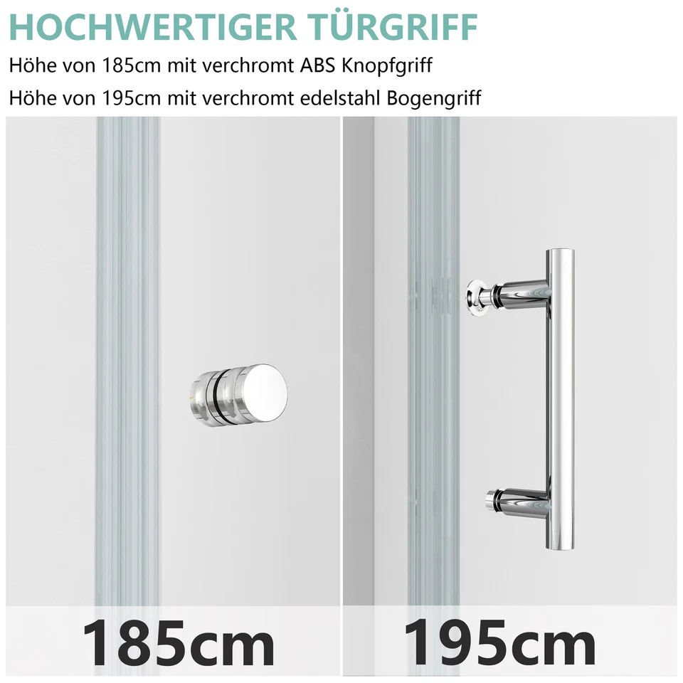 IMPTS Falttür Duschkabine Schwingtür Eckeinstieg Duschabtrennung Komplett Dusche - Bild 2 von 4