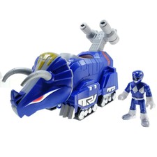 imaginext power rangers blue ranger and triceratops