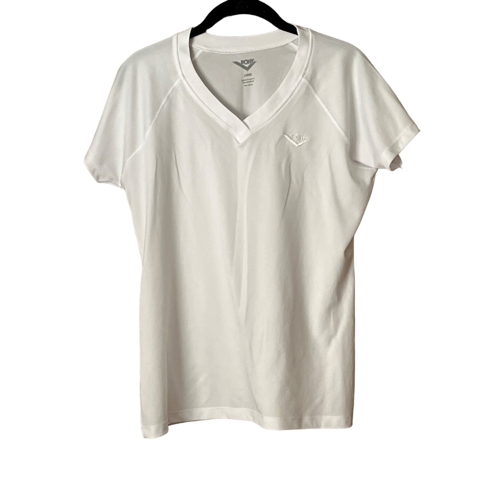 T shirt pony taglia media bianca manica corta