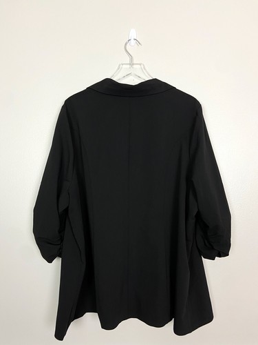 Torrid Black Studio Gabardine Madison Blazer Size Ruched Sleeve Size 4 4X - Picture 6 of 12