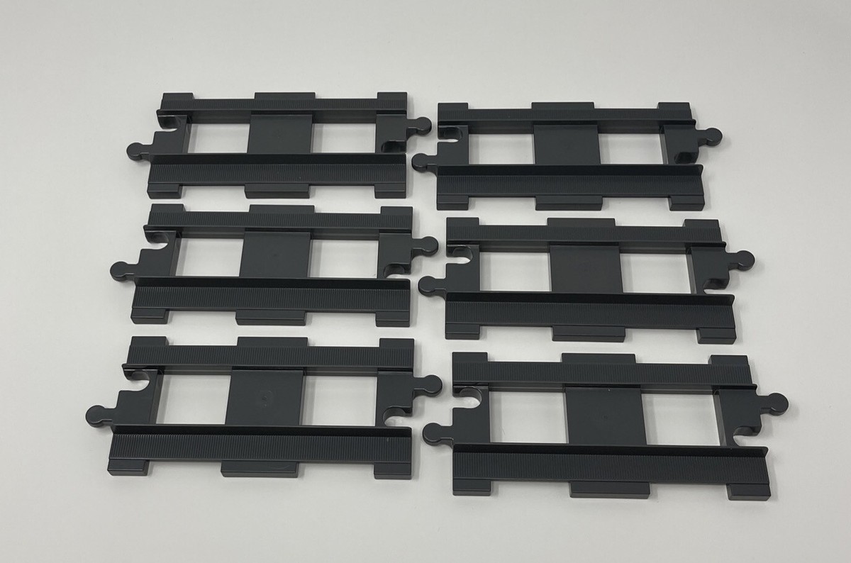 LEGO DUPLO TRAIN – STRAIGHT TRACK (STRAIGHT RAILS) DARK GRAY (2734