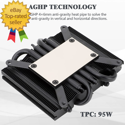 AXP90 X36 Black Low Profile CPU Cooler with 92Mm TL-9015B Slim PWM Fan, ITX CPU
