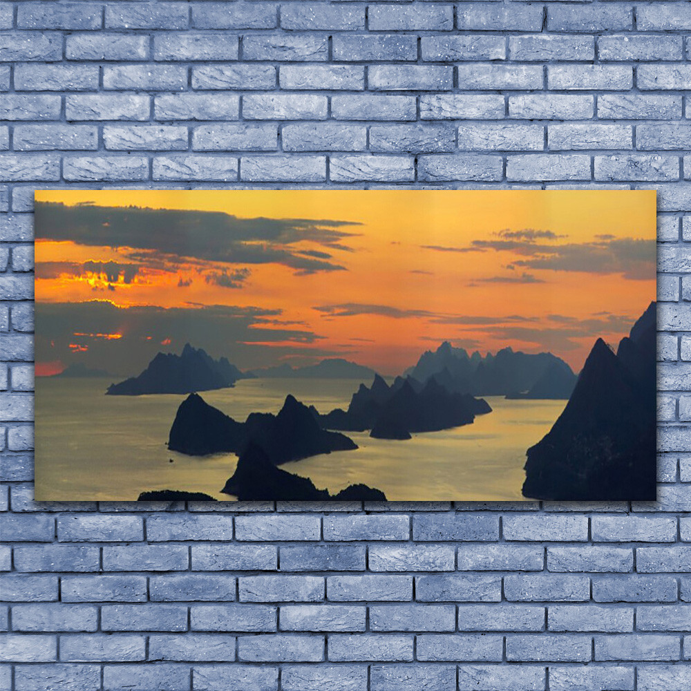 Photo sur toile grand format 140x70 décoration murale tableau paysage rochers mer