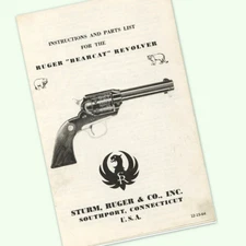 Ruger Bearcat Revolver Instructions Parts Owners Manual Diagrams Views Assembly