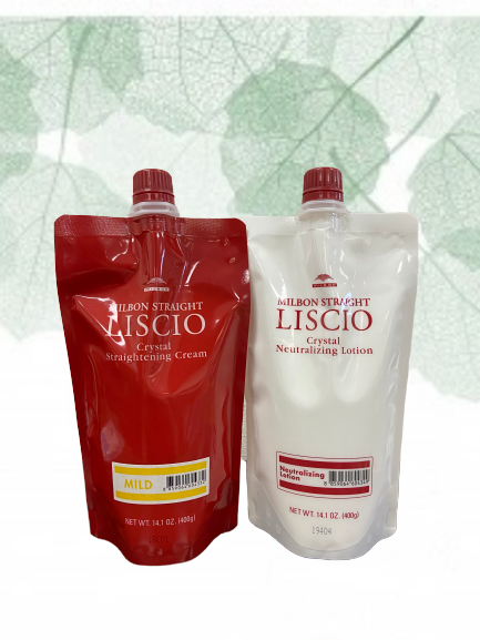 Milbon Liscio Crystal Straighteners Cream MILD Set 14.1 oz