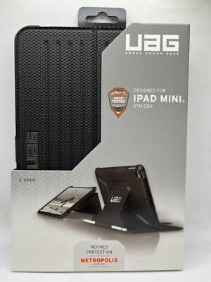 Urban Armor Gear UAG Metropolis Folio Case For Apple iPad Mini 5th Gen 2019 Blak