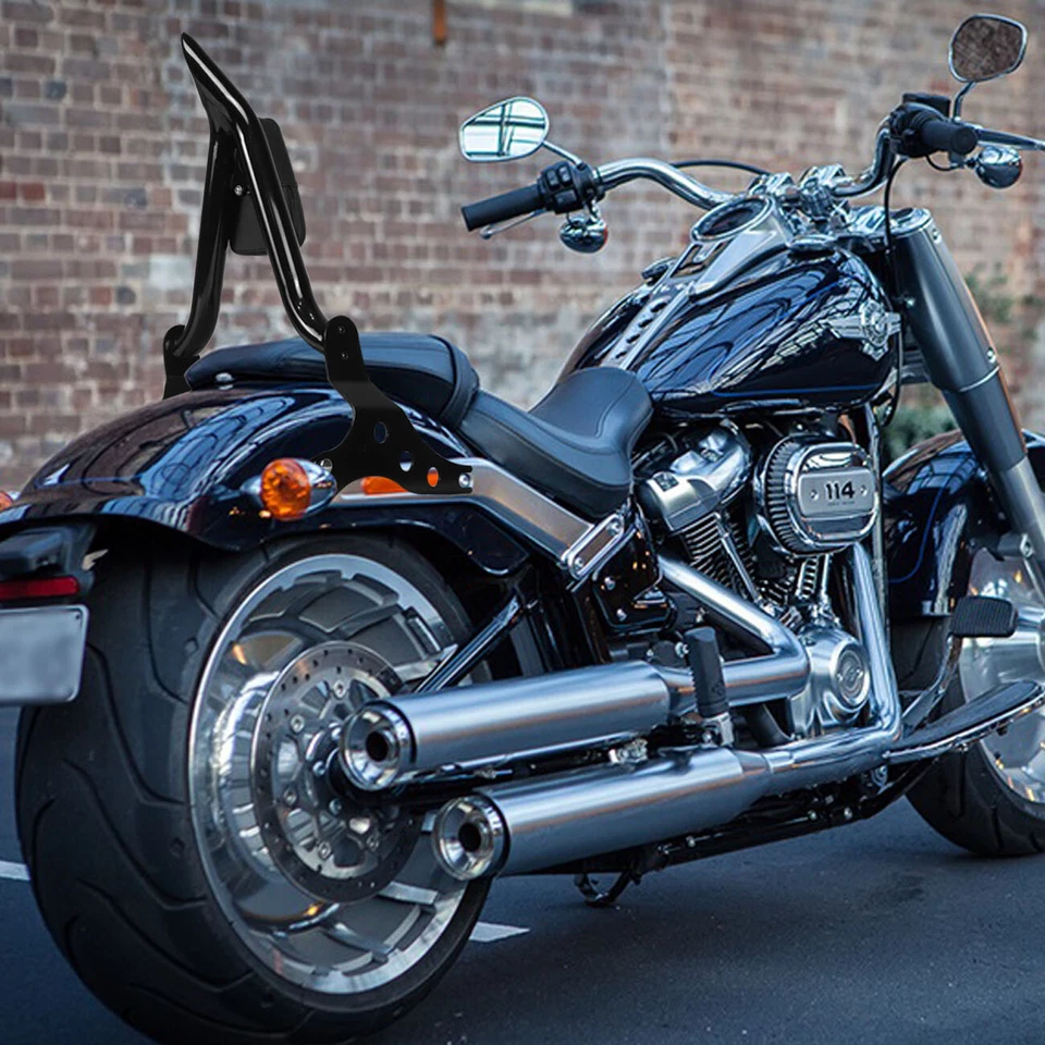 Detachable Sissy Bar Passenger Backrest W/ Pad Fits for Harley Fat Boy Breakout Foto 2 de 4