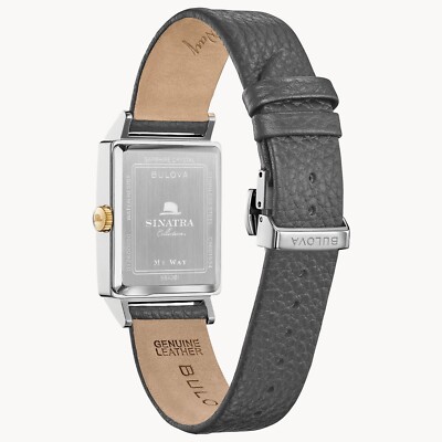 Bulova Men's Classic Frank Sinatra Quartz Gray Silver Leather