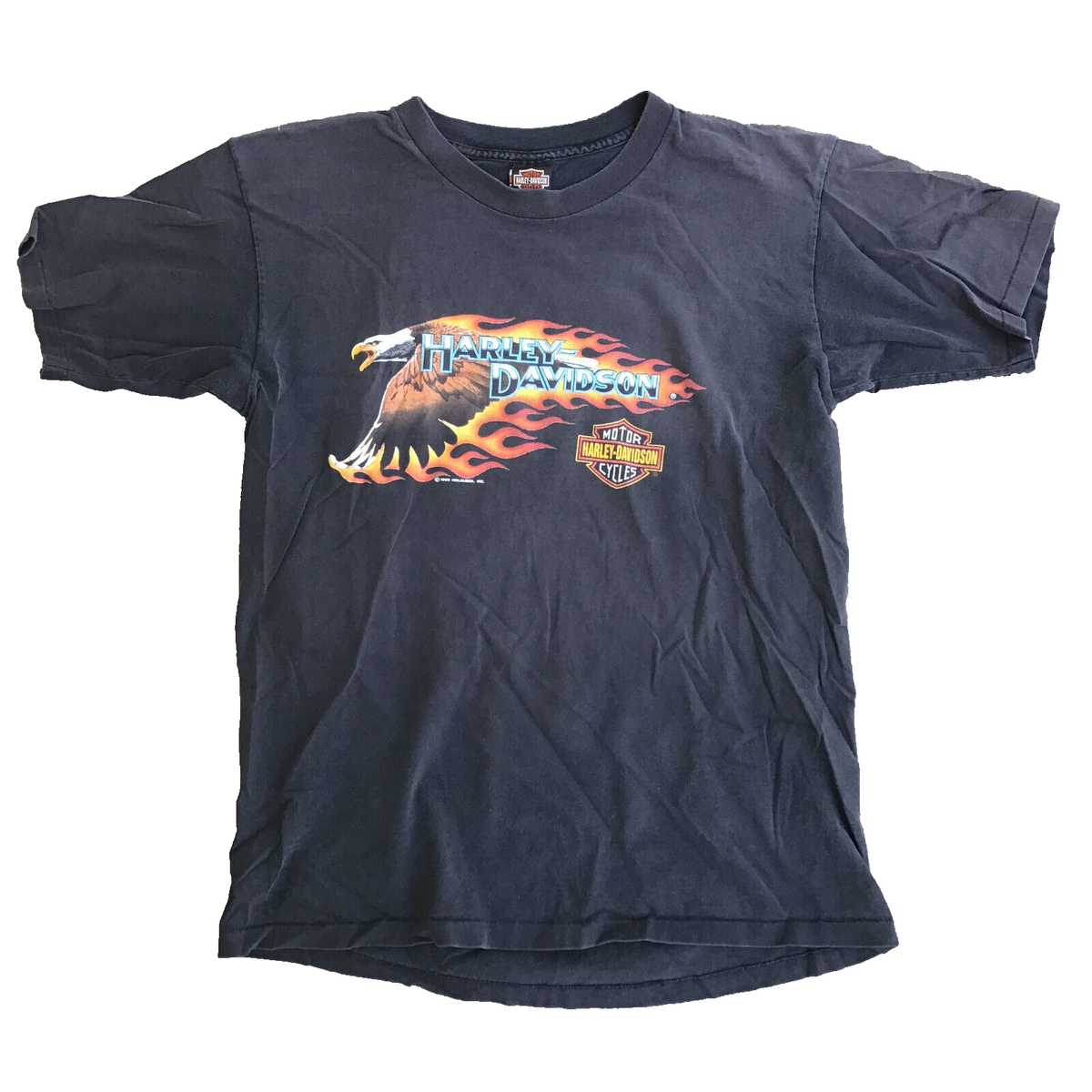 Vtg 1989 Harley-Davidson Men Large Single Stitch Shirt USA
