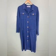 Free People Beach Playa Del Cardi Duster Cardigan Blue Small