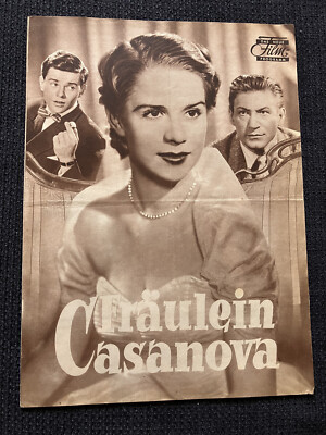 Filmplakat Filmprogramm ORIGINAL 50er ''Fräulein Casanova'' Angelika Hauff Gertrud