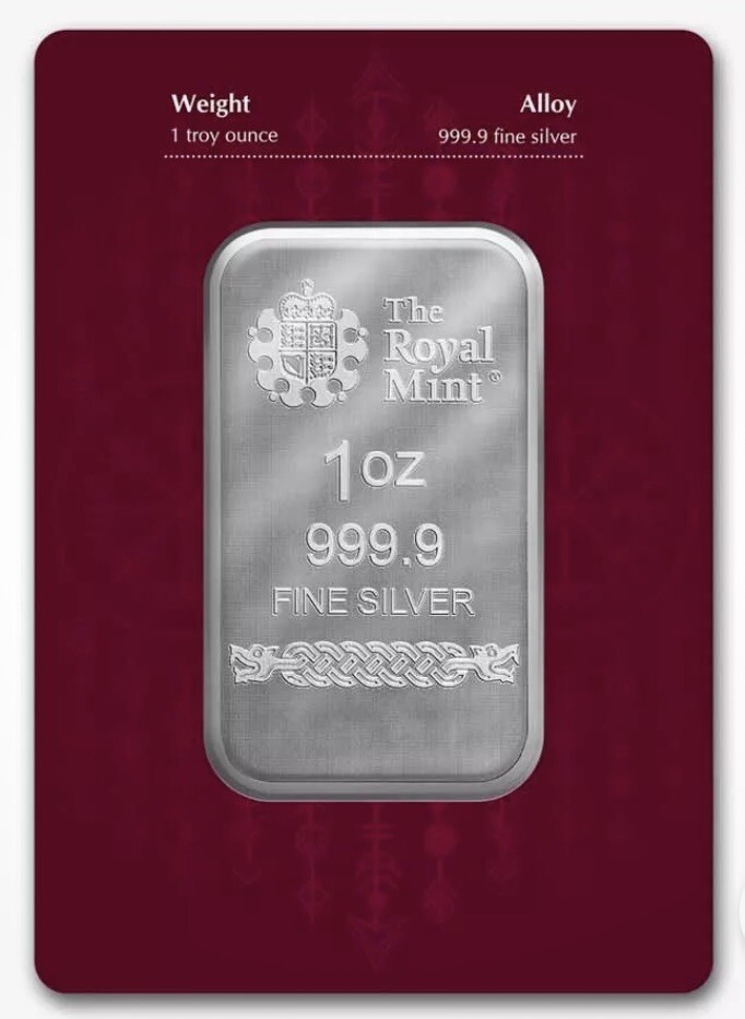 1 Oz Royal Mint Great Britain Norse Gods - Odin .9999 Silver Bar