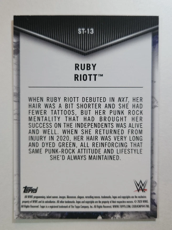 2020 Topps WWE Women's Division - Superstar Transformations #ST-13 RUBY RIOTT - Image 2 of 2