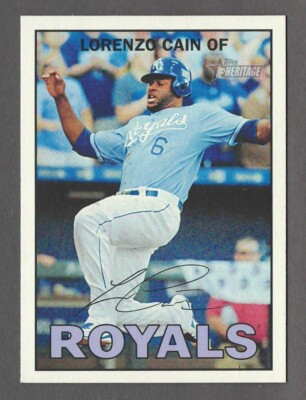 LORENZO CAIN 2016 Topps Heritage ACTION IMAGE VARIATION SP #479 479B Royals 2