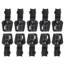 18mmx18mm(LxW) Cord End Tips - 10Pack -  Nylon Shoe Lace End Clips - Black