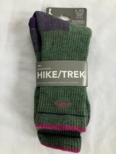 Darn Tough Women Hike Trek Boot Socks Merino Wool Moss Heather Green Large NWT