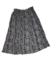 Vtg 90s Mix It Rayon Crinkle Skirt sz L Boho Maxi Gypsy Hippie Cottagecore
