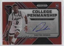 2023 Panini Prizm Draft Picks College Penmanship Red /199 Dexter Dennis Auto 5b1