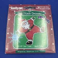 VTG Janlynn Star Friends Ornaments Santa Cross Stitch Kit 56-153 Christmas