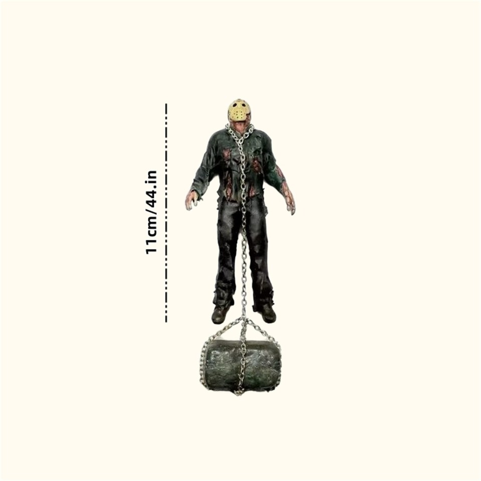 Jason Voorhees Aquarium Figure With Chain & Rock Horror Fish Tank Decor ...