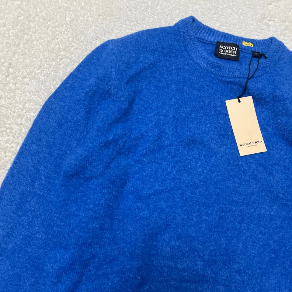 Suéter Scotch Soda Hombre Extra Grande Mezcla de Lana Cuello Redondo Pullover Elástico Foto 4 de 4