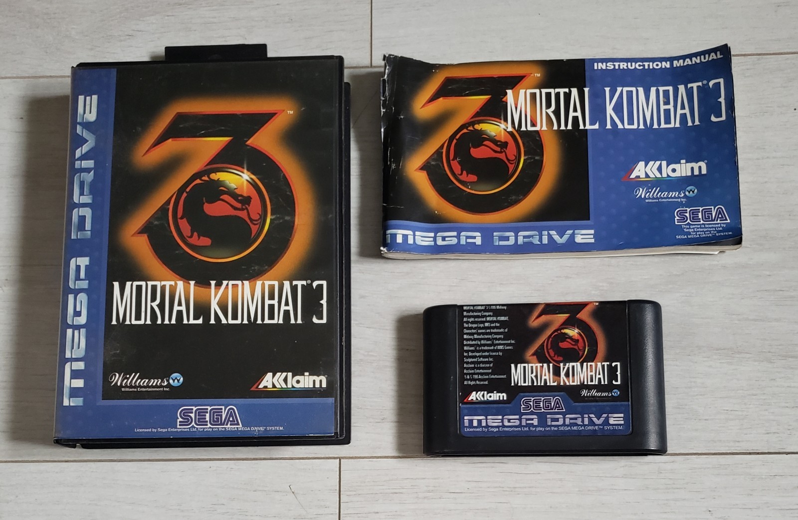 Jeu Sega Megadrive Mortal Kombat 3 Complet Notice 
