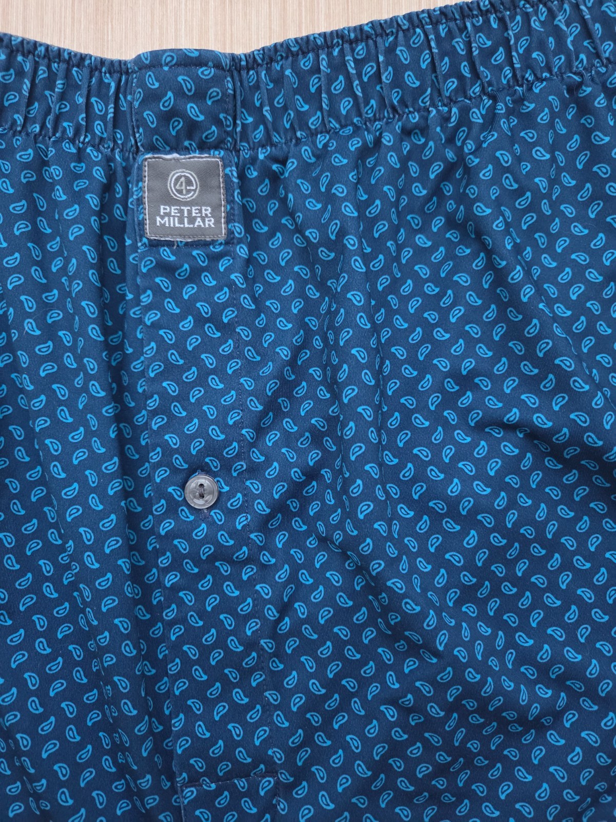 Peter Millar Blue Leaf Print Performance Boxer Sh… - image 1