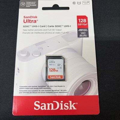 SanDisk Ultra PLUS 128GB SDXC UHS-I High Speed Class 10 Memory Card