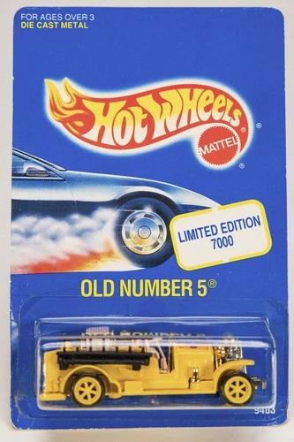 Hot Wheels 1993 Old Number 5 yellow fire truck Limited Edition to 7000