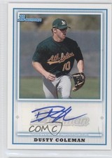 2010 Bowman Retail Prospect Auto Dusty Coleman #BPA-DC Auto 0v1