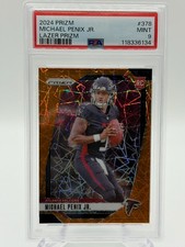 Michael Penix Jr. 2024 Panini Prizm Rookies #378 Lazer Prizm PSA 9