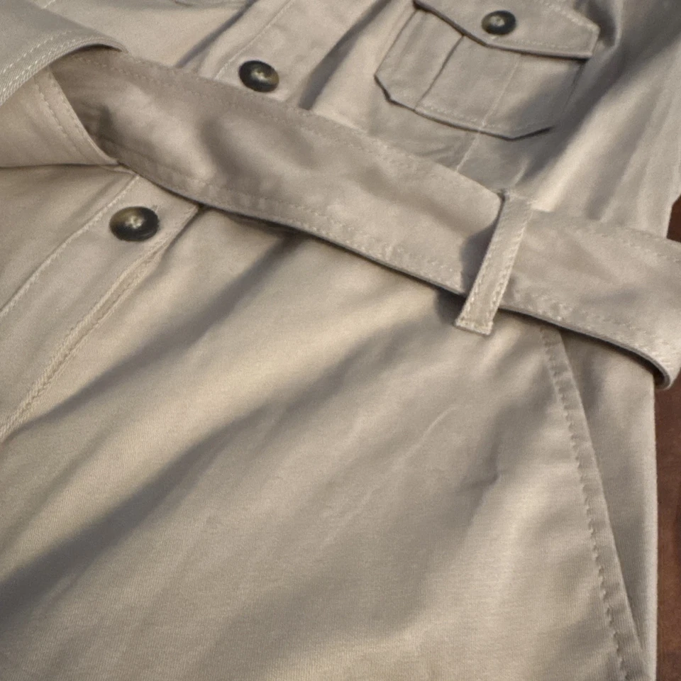 Boden Safari Dress Midi Brown Short Sleeve Utility Preppy Belted Women’s Sz 4 - Image 2 of 4