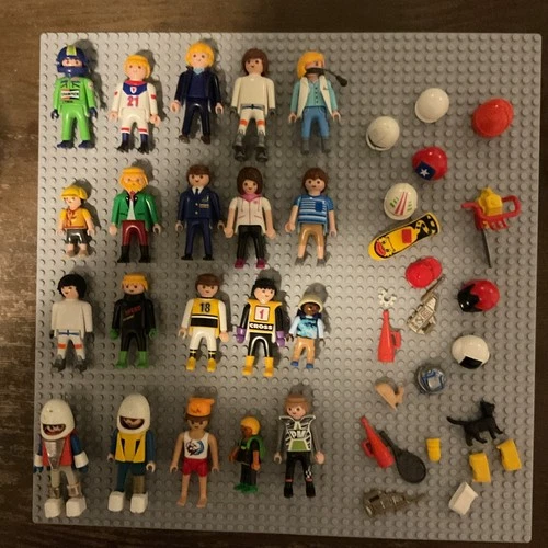 Playmobil Geobra Lucky Rare🍀 20 Lot Of People & Accessories Vintage 1974-now #8