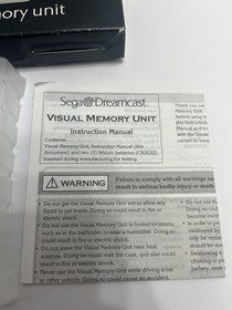 Sega Dreamcast Visual Memory Unit VMU OEM Green - Complete In open Box TESTED 